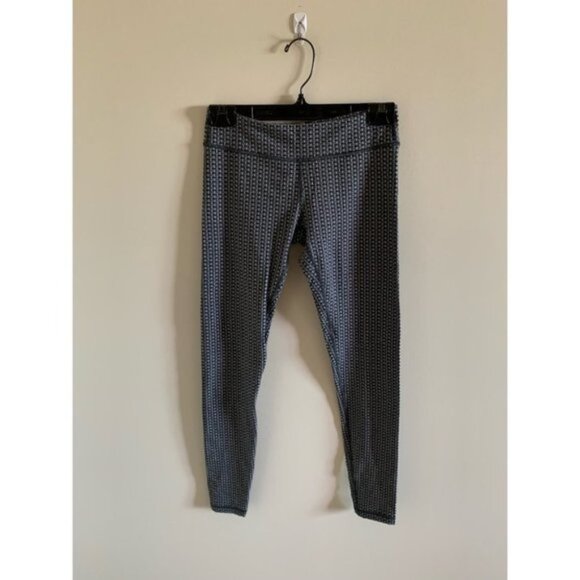 Ivivva by lululelmon black and white herringbone leggings girls size 14 - Picture 1 of 5